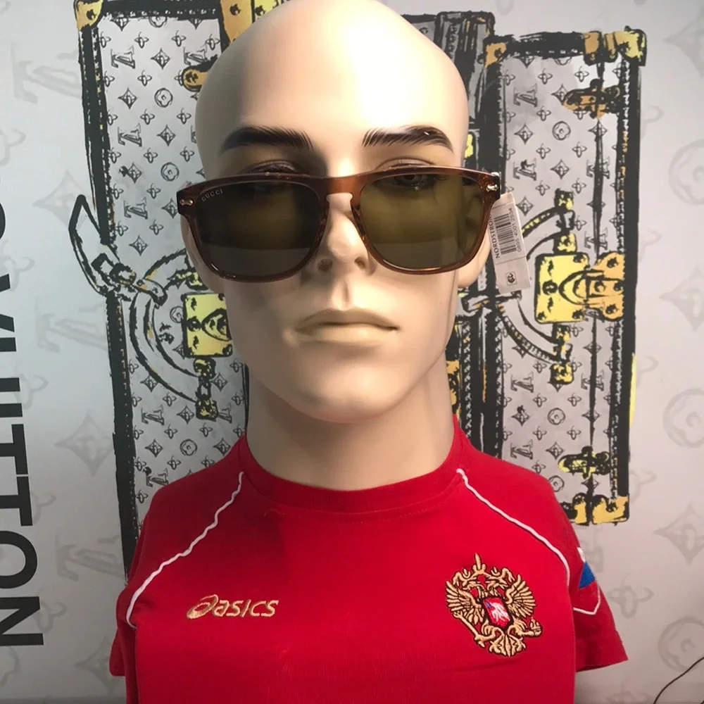 ✨ Brand New Gucci GG0911S 003 Sunglasses – Brown Frame with Green Lenses ✨